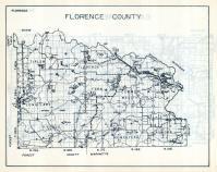 Florence County Map, Wisconsin State Atlas 1933c